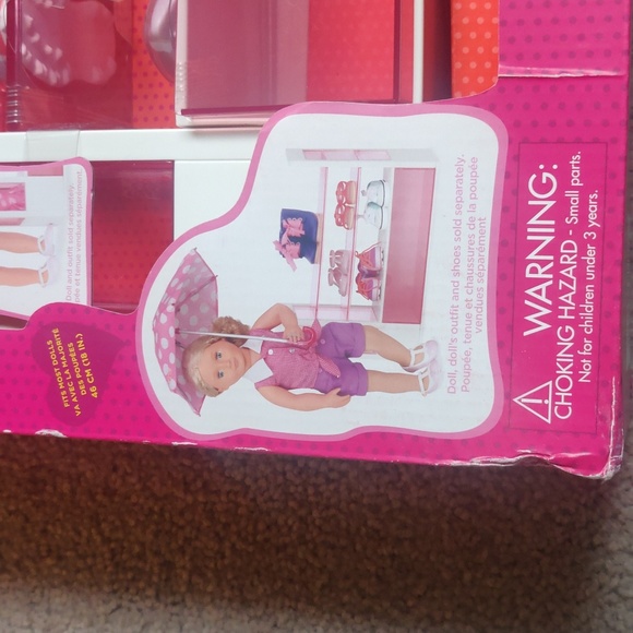 NEW Battat Our Generation Doll Sort A Shoe Shelves Shelving Rack Shoes Umbrella - Picture 3 of 8